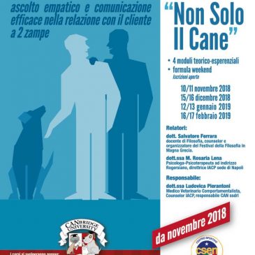 10/11 NOVEMBRE 2018 – “Non solo il cane”