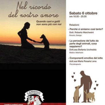 6 OTTOBRE 2018 – Nel ricordo del nostro amore